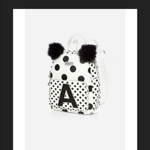 Justice Mini Backpack Panda A Initial Polka Dot